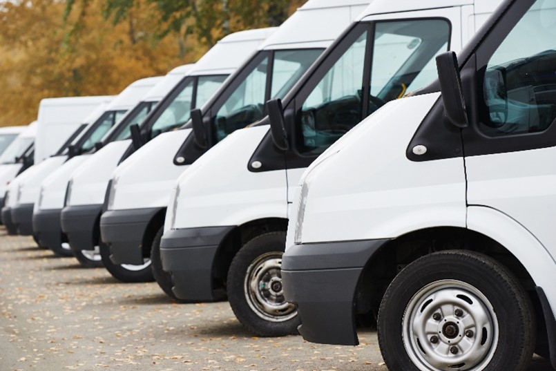 Row of White Vans - Fleet Insurance
