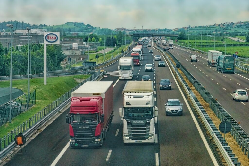 Trucks and Cars on a busy Motorway - Commercial Vehicle Insurance
