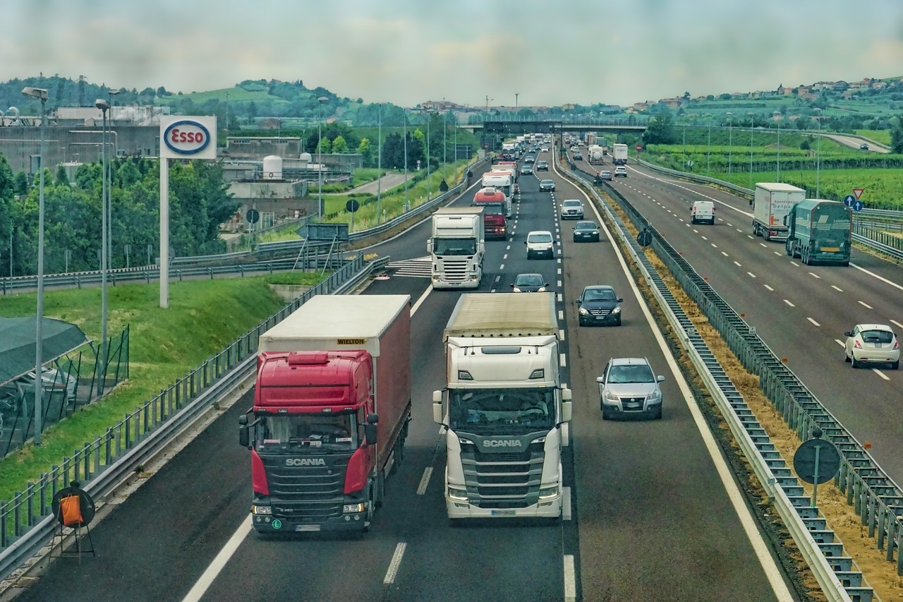 Trucks and Cars on a busy Motorway - Commercial Vehicle Insurance